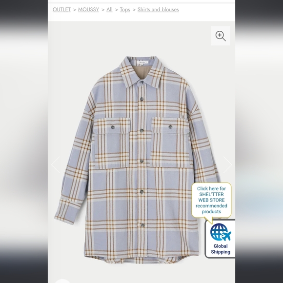 Moussy Oversized Women's Heavy Flannel Plaid Shacket shirt jacket lagenlook rare - Picture 9 of 10